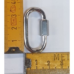 Maillon rapide ovale ZINC 3.5 cm