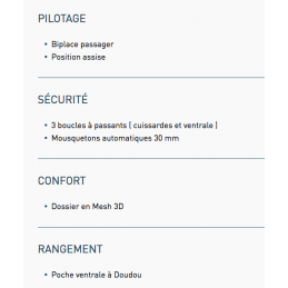 Sellette Loustic 2023 Tandem enfant SUP'AIR