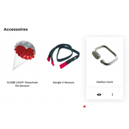 Quad light 160 Parachute de secours carré DUDEK