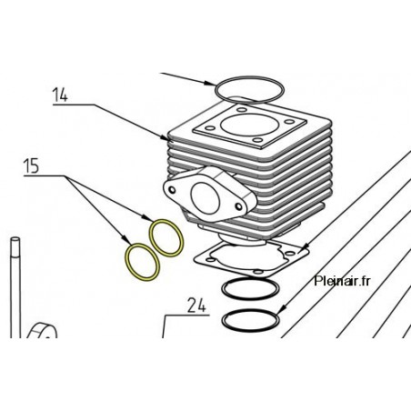 Joint de sortie d'échappement du cylindre