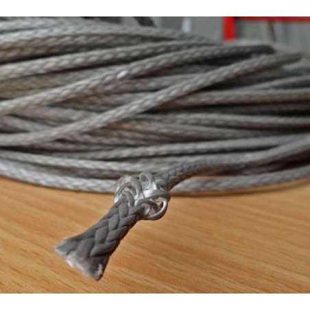 Ligne DYNEEMA 3 mm 1000 kg/ au mètre (jaune,rouge,grise)