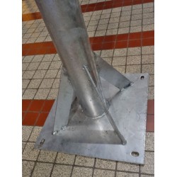Support sol mât 1 M 20 Diamêtre 75 mm galvanisé
