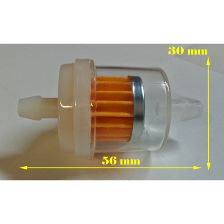 Filtre à essence transparent faible encombrement 75 microns