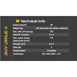 SKY PARAGLIDER Sky Drive2 parachute dirigeable