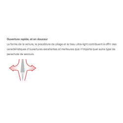 Le plus léger et compact des parachutes de secours pour le parapente.