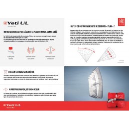 Le plus léger et compact des parachutes de secours pour le parapente.